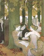 Maurice Denis The Muses (mk09) oil on canvas
